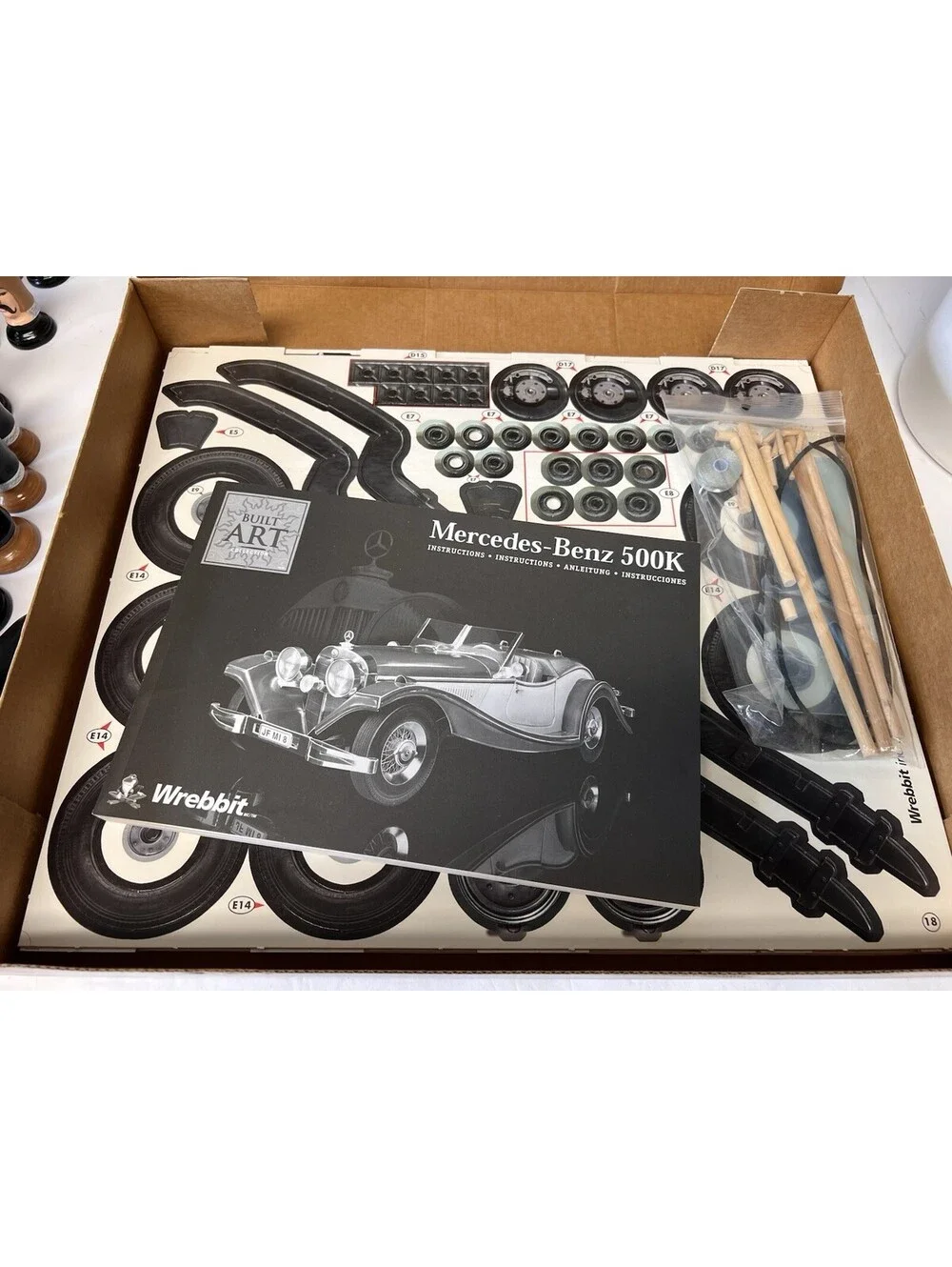 WREBBIT 1:10 Mercedes Benz Roadster 500K Model - Built Art Collection New Open